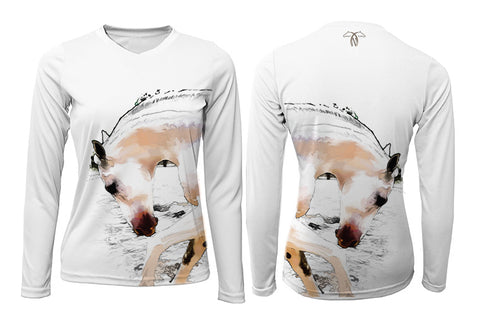 V-Neck Long Sleeve UPF 50 Sunshirt