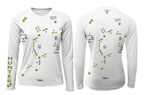V-Neck Long Sleeve UPF 50 Sunshirt Hunter Course